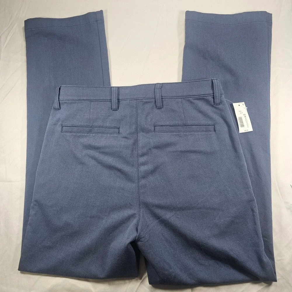 Roundtree & Yorke 30x30 Andrew Straight Blue Diamond Textured Chino Pants 1601